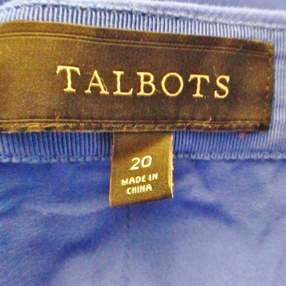 Talbots Plus Size Womens Pencil/Straight Skirt, Front Zipper Cobalt Blue Size 20 - Picture 9 of 11